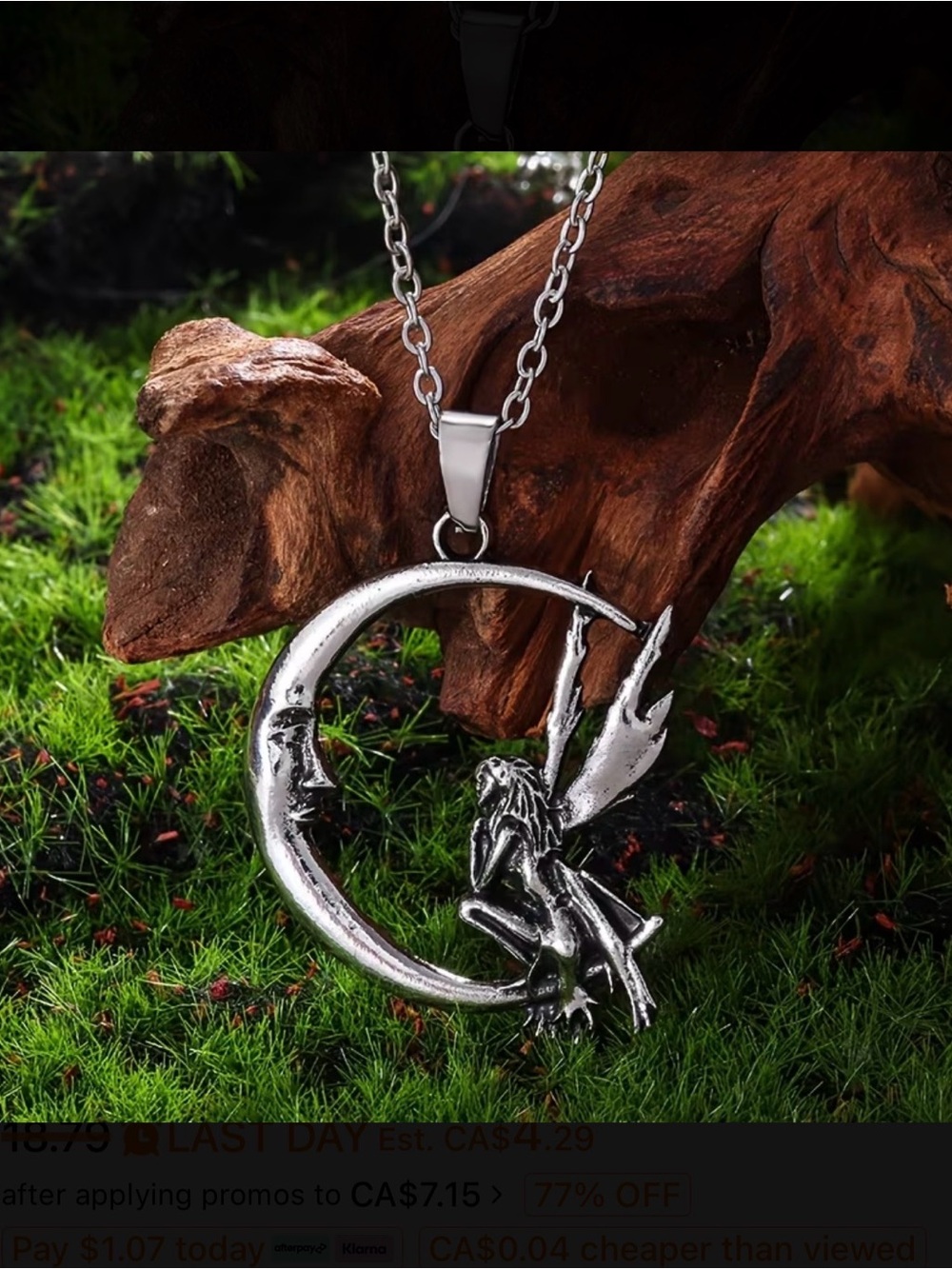 ⭐️ Fairy Moon Pendant Necklace - Women Jewelry